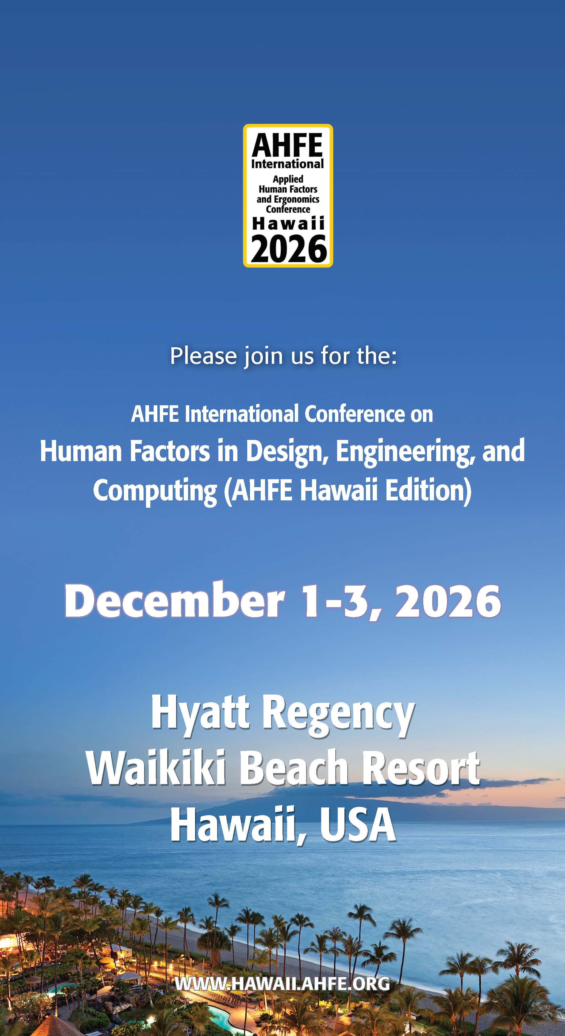 AHFE 2026 Hawaii